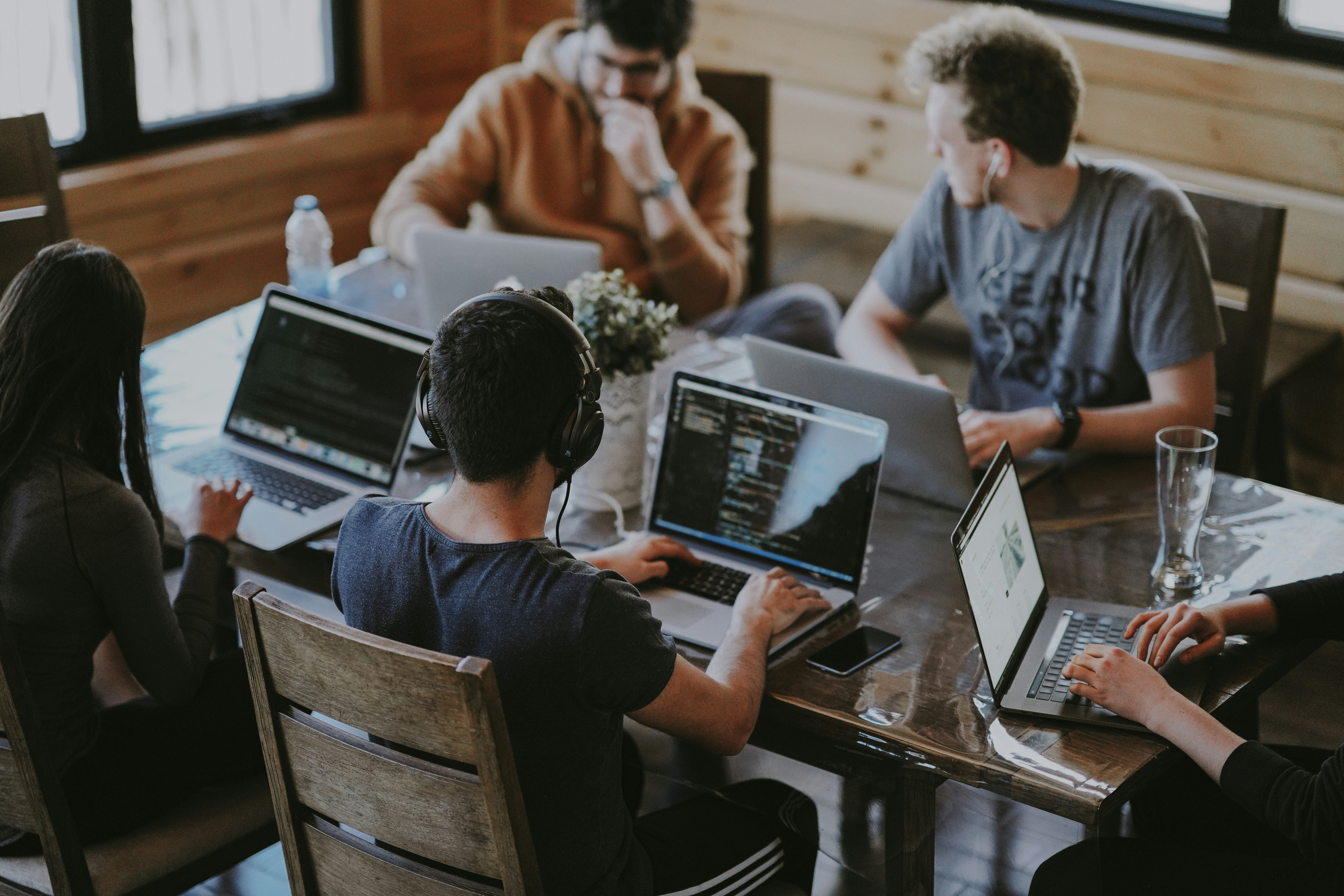 Business team working together
